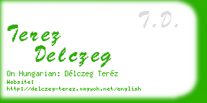 terez delczeg business card
